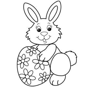 Easter Bunny Coloring Pages 340x340 Easter Bunny Coloring Pages