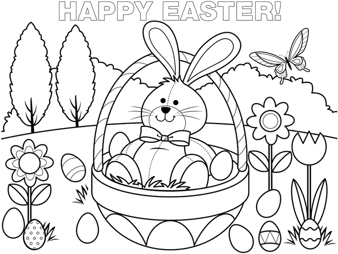 Free Easter Bunny Coloring Pages To Print Happy Easter 2018 681x512 Free Easter Bunny Coloring Pages To Print Happy Easter 2018