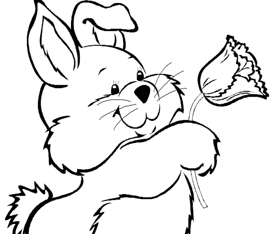 Cute Easter Bunny Coloring Pages 917x792 Cute Easter Bunny Coloring Pages
