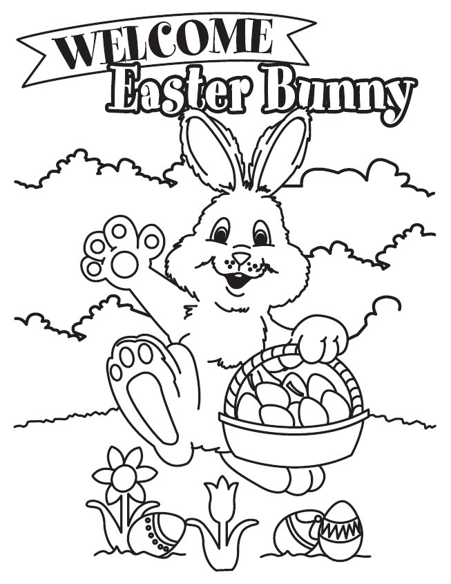 Cute Easter Bunny Coloring Pages Printable 653x845 Cute Easter Bunny Coloring Pages Printable