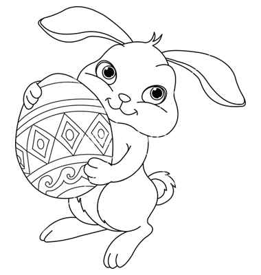 380x400 Easter Bunny Coloring Pages To Print Free Printable Easter Bunny