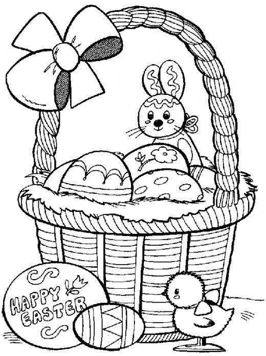 520x694 Kids Easter Themed Coloring Pages