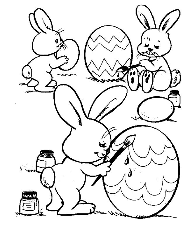 Easter Bunnies Coloring Eggs Free Coloring Page Animals, Easter 668x799 Easter Bunnies Coloring Eggs Free Coloring Page Animals, Easter