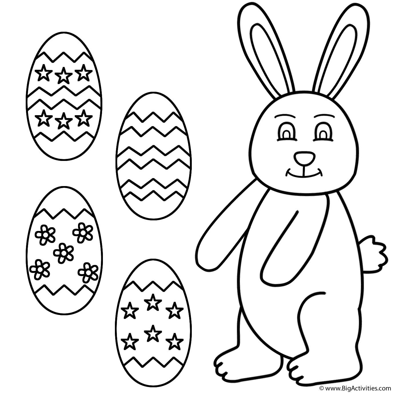 Easter Bunny With Easter Eggs 1375x1375 Easter Bunny With Easter Eggs