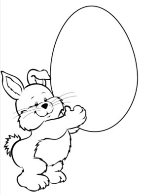 Simple Easter Bunny Coloring Pages 290x396 Simple Easter Bunny Coloring Pages