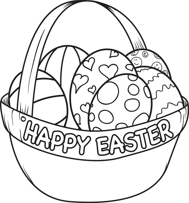 Easter Basket Coloring Pages 651x700 Easter Basket Coloring Pages