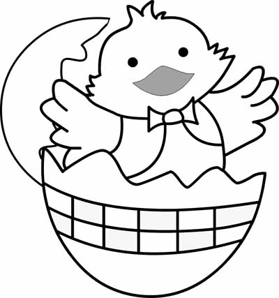 Easter Chick Coloring Pages 400x427 Easter Chick Coloring Pages