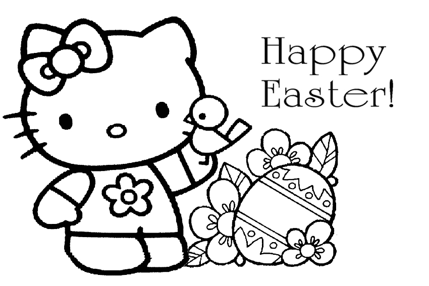850x567 Easter Color Sheets Easter Coloring Pages Hello Kitty Coloringstar