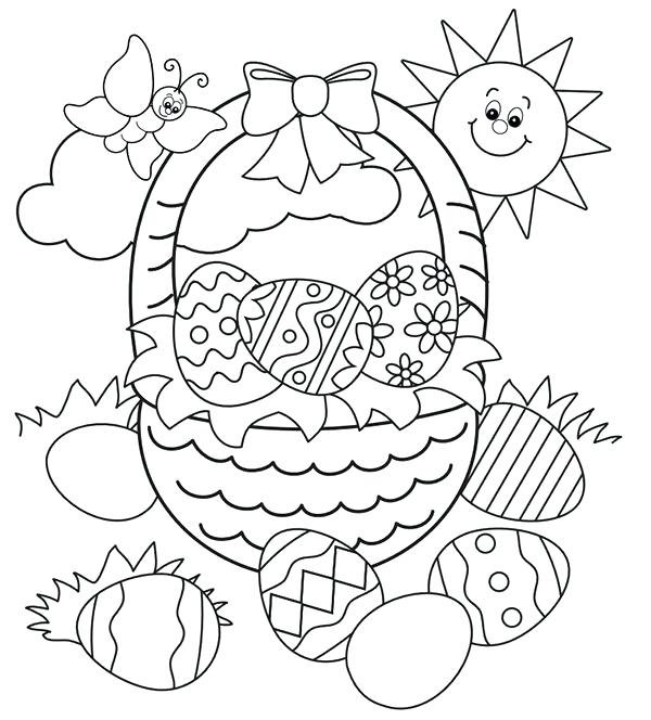 600x664 Easter Coloring Pages Printable