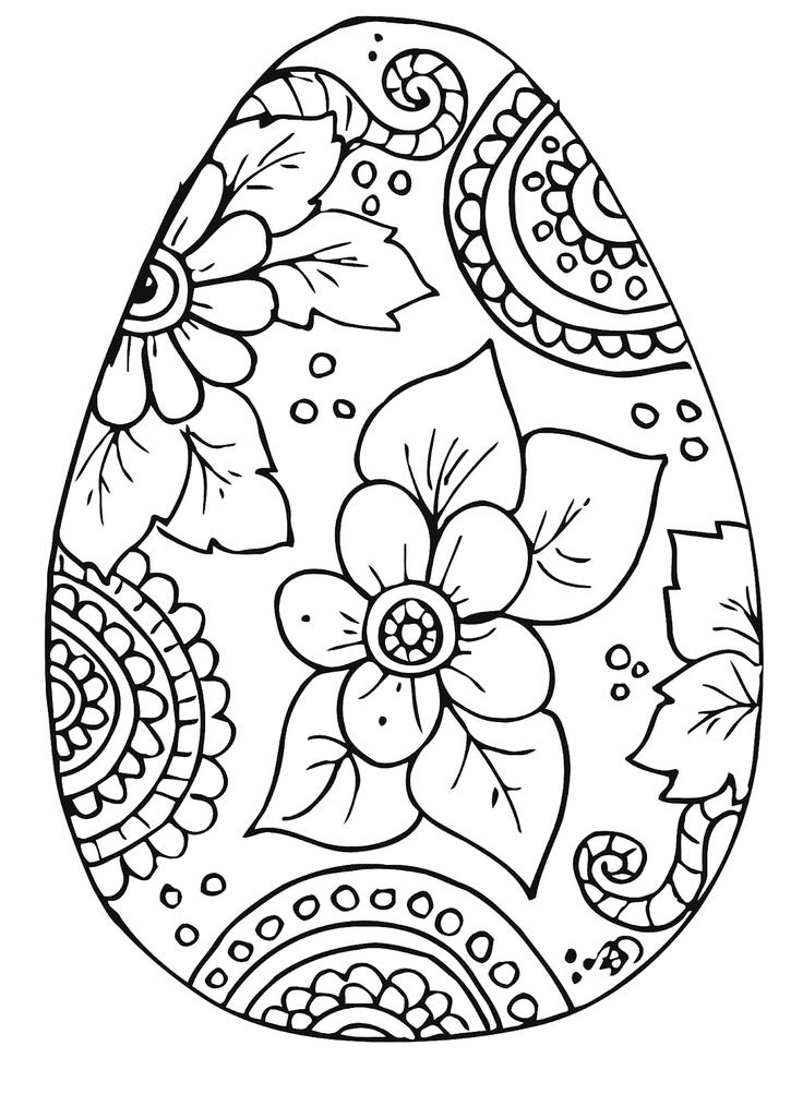 Best Free Easter Eggs Coloring Pages Printable For Adults 736x1003 Best Free Easter Eggs Coloring Pages Printable For Adults