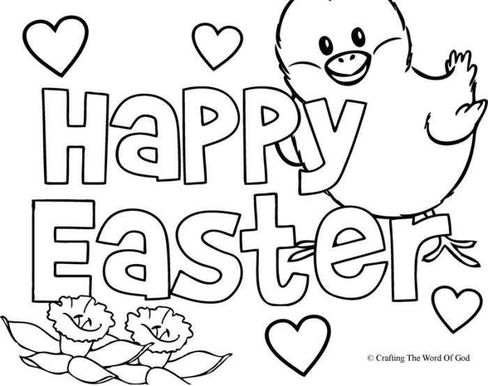 Happy Easter 2018 Coloring Pages For Kids, Toddlers, Preschoolers 700x554 Happy Easter 2018 Coloring Pages For Kids, Toddlers, Preschoolers