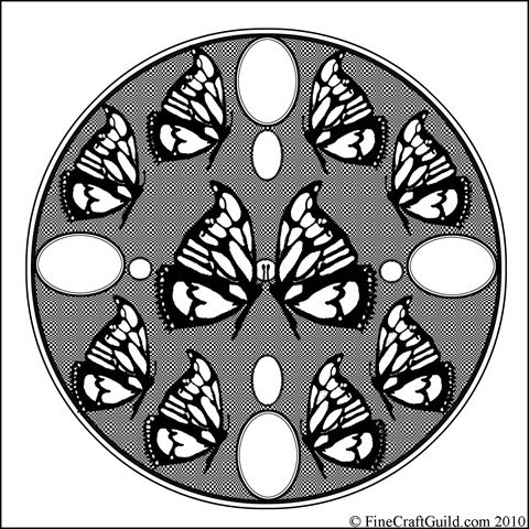 480x480 Difficult Coloring Pages Mandala With Easter Eggs Amp Butterflies
