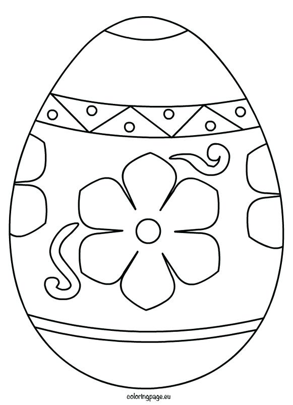 581x803 Easter Egg Outline Printable Ornate Egg Coloring Page Template