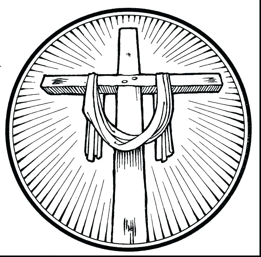863x852 Cross Coloring Pages Printable On The Cross Coloring Page Cross