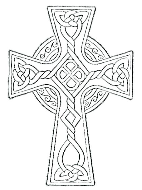 455x611 Easter Cross Coloring Page S Easter Religious Colouring Pages