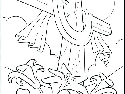 440x330 Free Easter Cross Coloring Sheets Pages