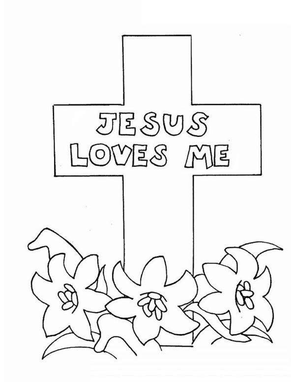 600x776 Easter Cross Coloring Pages Jesus Love Me Cross Coloring Page