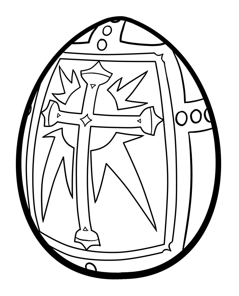 826x1023 Easter Cross Coloring Pages
