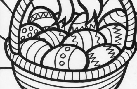 469x304 Easter Egg Basket Coloring Pages Just Colorings