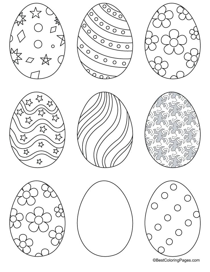 738x954 Egg Coloring Page Free Holidays Pages Easter Eggs To Decorate