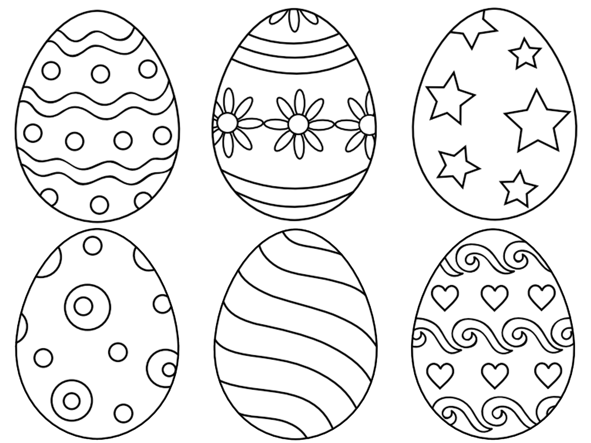 2000x1500 Coloring Pages Of Easter Eggs Color Bros In Sharry Easter Eggs