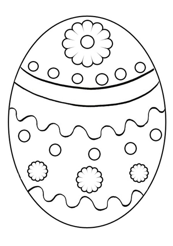 600x850 Free Online Easter Egg 2 Colouring Page