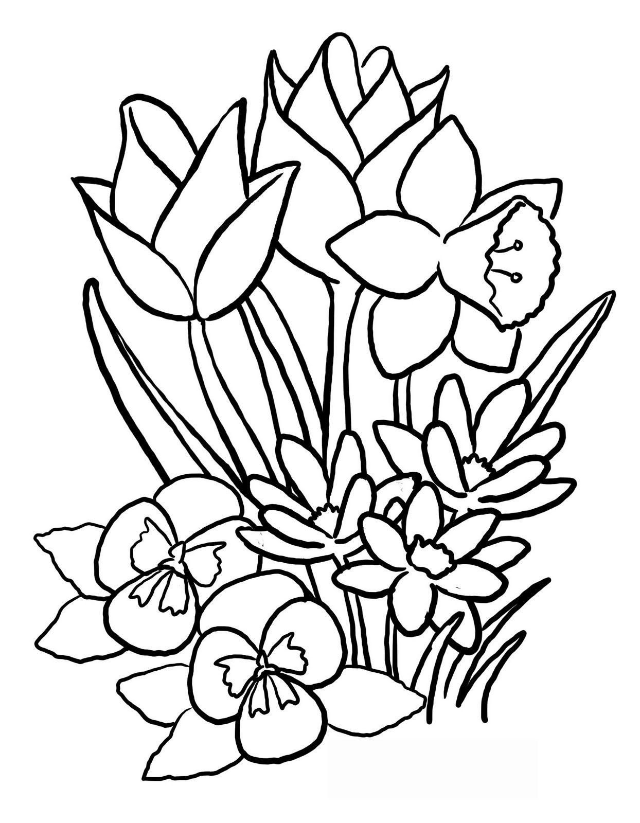 1244x1600 Coloring Pages Easter Flowers Coloring Page Fun
