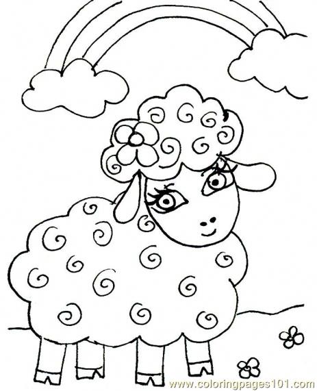 Easter Lambs Coloring Pages 463x571 Easter Lambs Coloring Pages