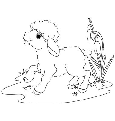 Easter Lamb Coloring Page Vector 450082.jpg Ovelhinhas 380x400 Easter Lamb Coloring Page Vector 450082.jpg Ovelhinhas