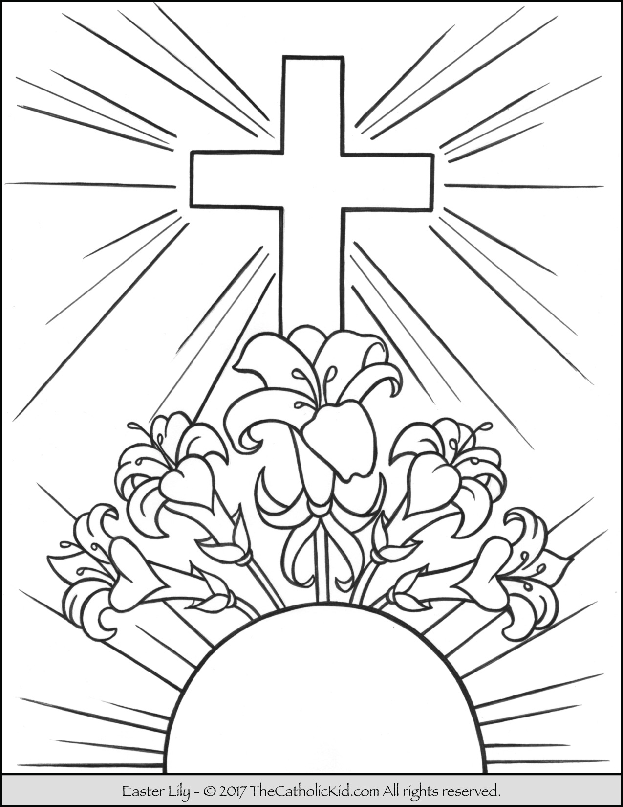 1275x1650 Easter Lily Coloring Page