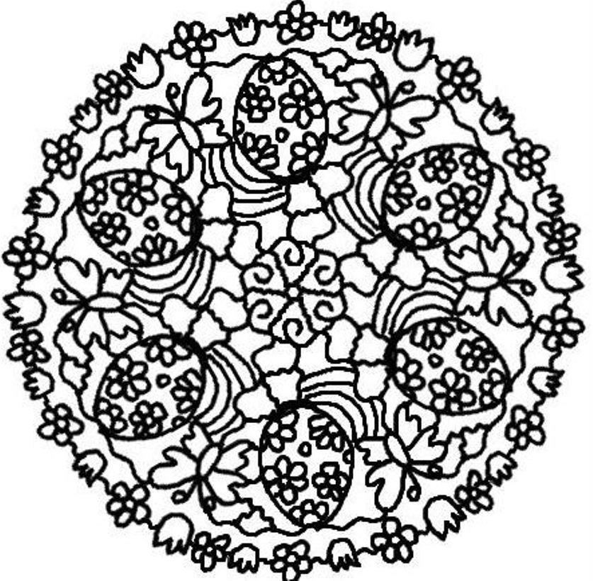 Free Printable Easter Coloring Pages Adult 837x820 Free Printable Easter Coloring Pages Adult