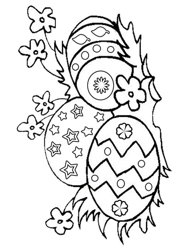 600x850 Free Online Easter Eggs Colouring Page Kids Activity Sheets
