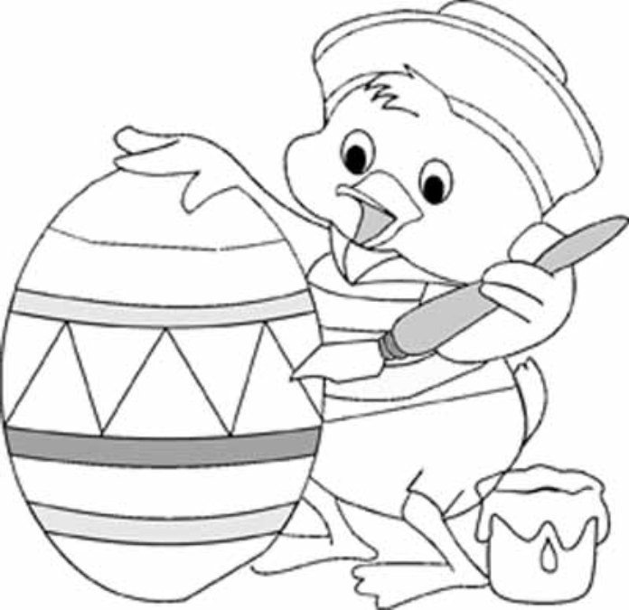 696x675 Print Little Duck Coloring Easter Egg Coloring Pages