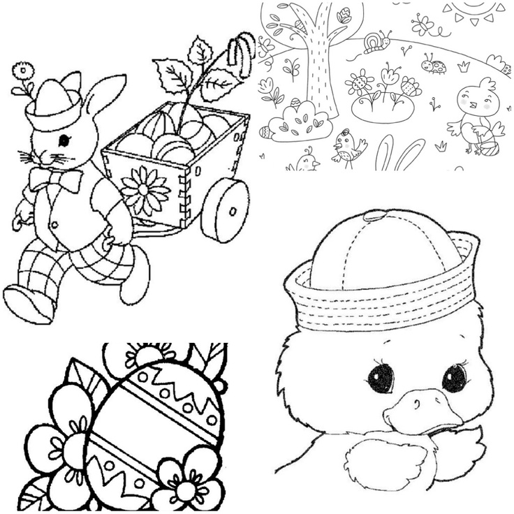 736x736 Easter Peeps Coloring Pages