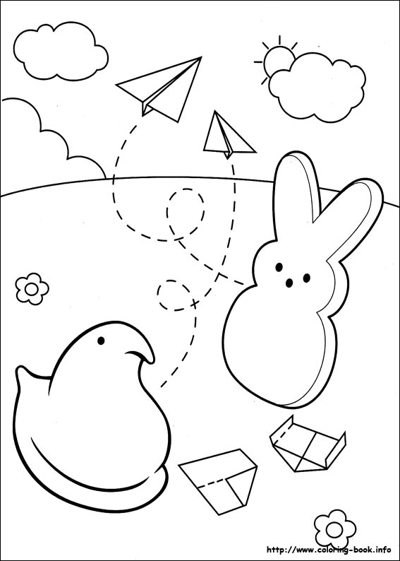 567x794 Peeps Chick Coloring Page