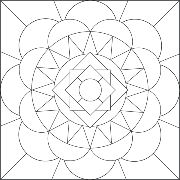 Mandala Coloring Page By Accidental Artist 600x600 Mandala Coloring Page By Accidental Artist