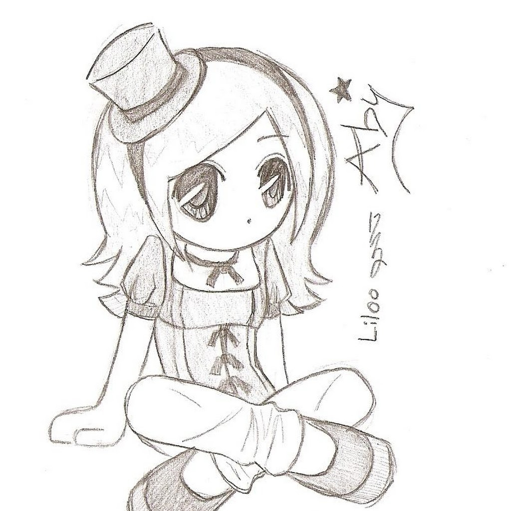 Easy Anime Drawings In Pencil Chibi Coloring Pages Easy Anime 1024x1024 Easy Anime Drawings In Pencil Chibi Coloring Pages Easy Anime