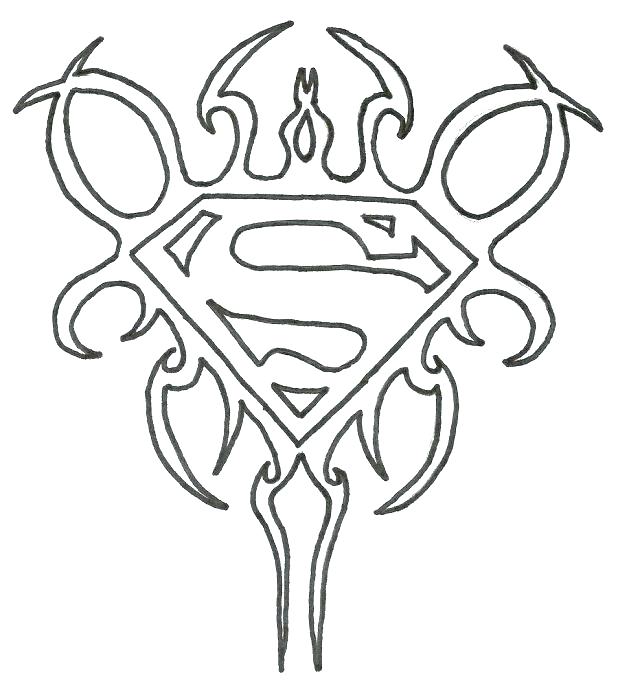 618x699 Superman Symbol Coloring Pages Superman Logo Coloring Pages