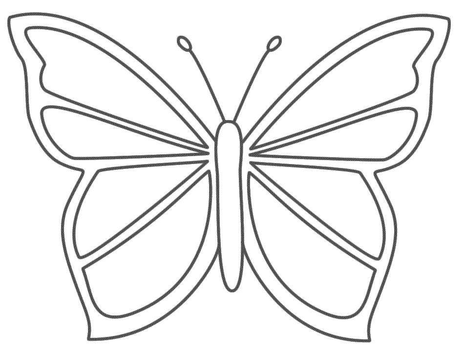 Easy Butterfly Coloring Pages