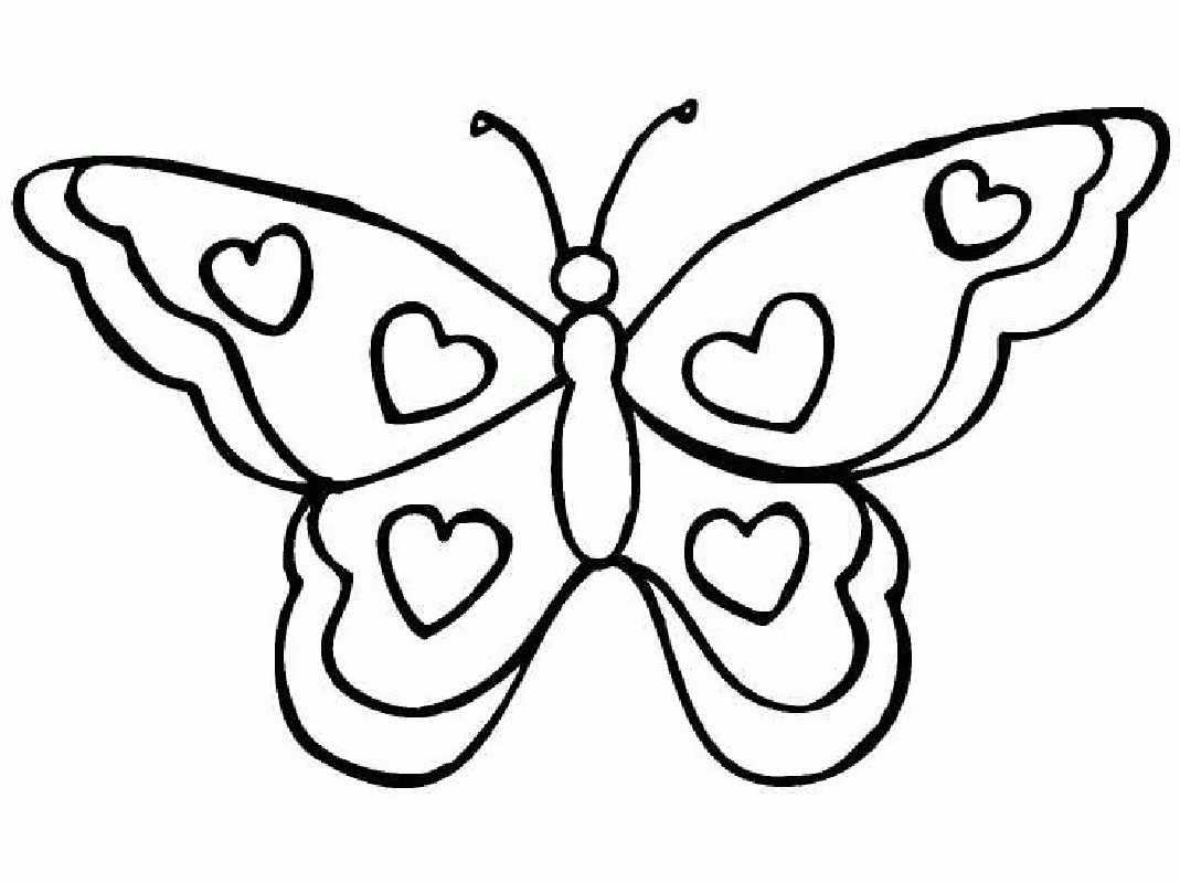 Easy Butterfly Coloring Pages at GetColorings.com | Free printable ...