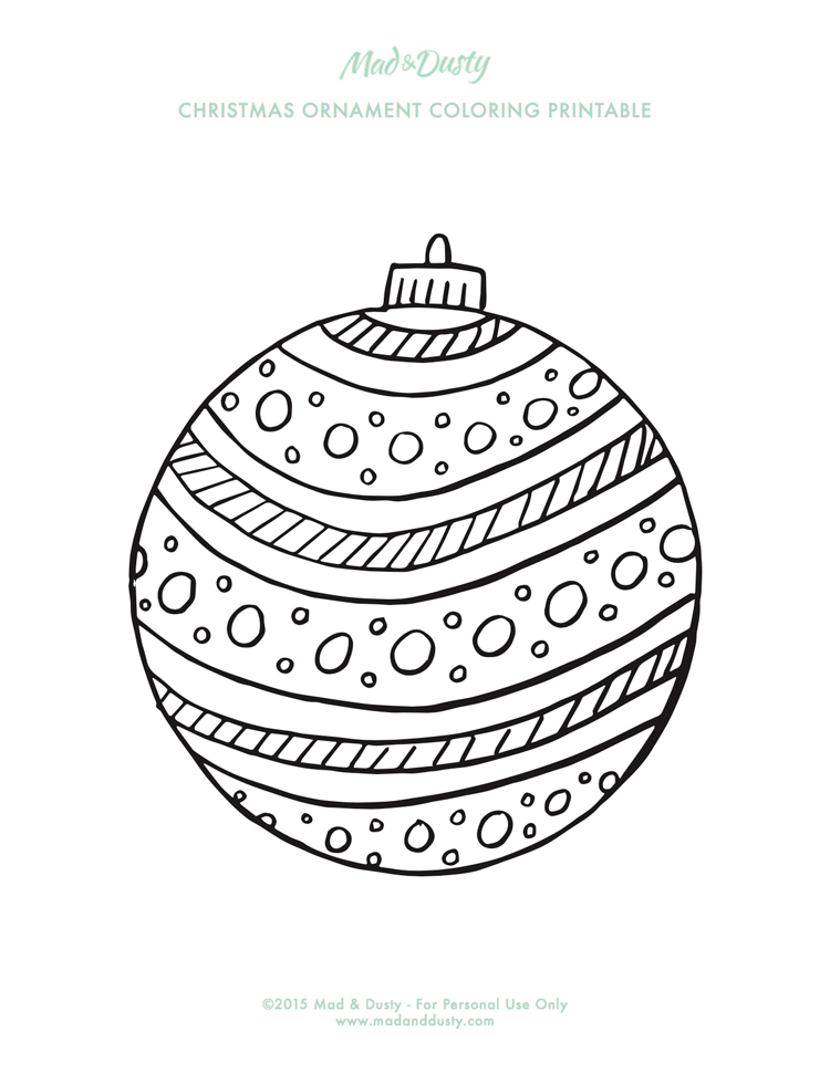 Christmas Ornament Coloring Pages Mad Amp Dusty 750x971 Christmas Ornament Coloring Pages Mad Amp Dusty