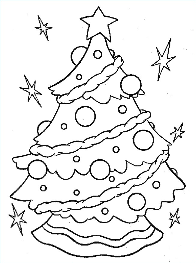 Easy Christmas Tree Coloring Page 653x877 Easy Christmas Tree Coloring Page