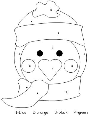 Easy Color By Number Printables Color Number For Penguin Them 318x405 Easy Color By Number Printables Color Number For Penguin Them