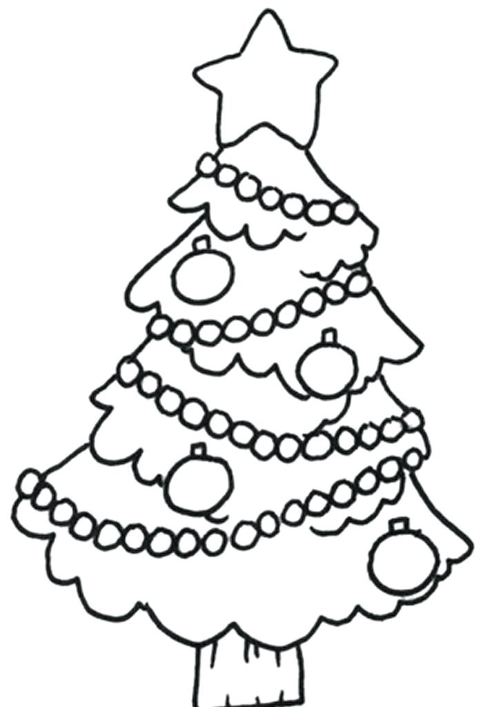 700x1024 Coloring Pages Of A Christmas Tree Drawings Easy Tree Coloring