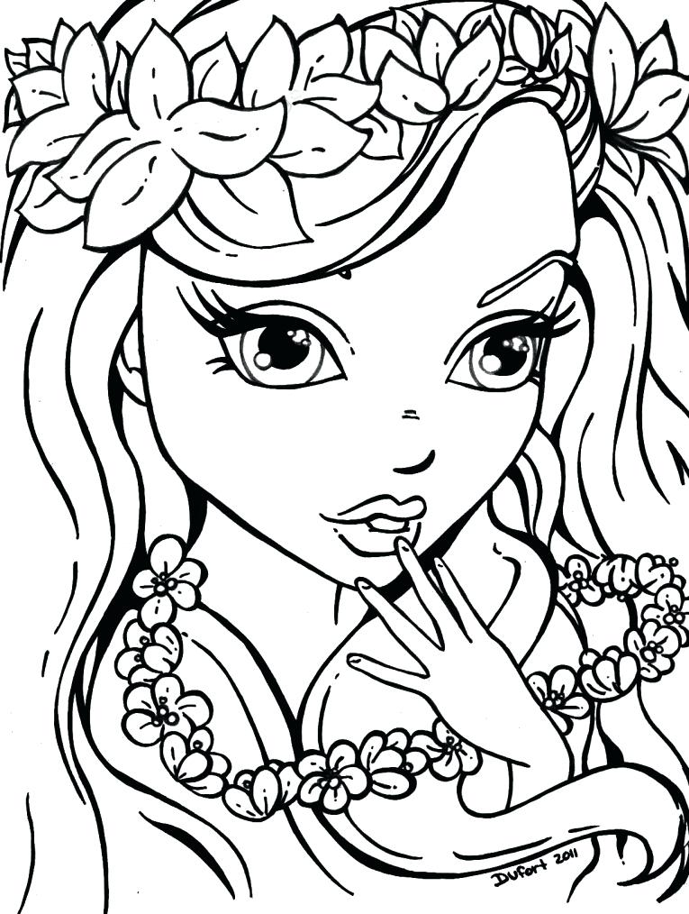 765x1014 Printable Girl Coloring Pages Easy Coloring Pages For Girls