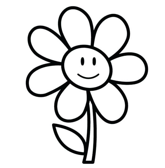 Easy Coloring Pages Of Flowers