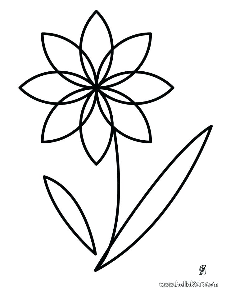 728x941 Coloring Pages Flowers Printable Easy Flower Coloring Pages These