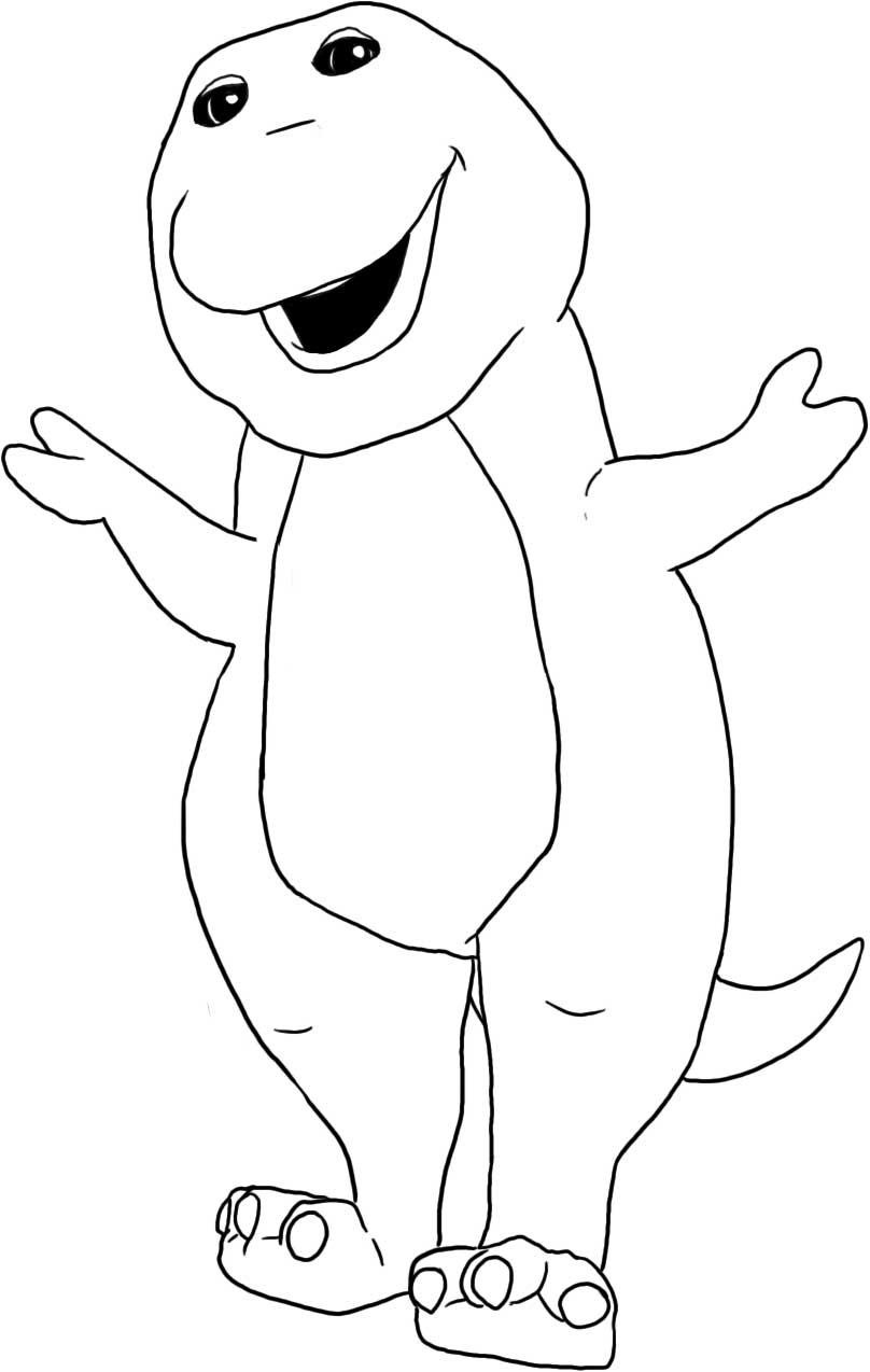 808x1274 Innovative Barney Dinosaur Coloring Pages Free