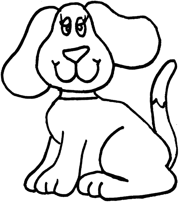 Easy Dog Coloring Pages at GetColorings.com | Free printable colorings ...