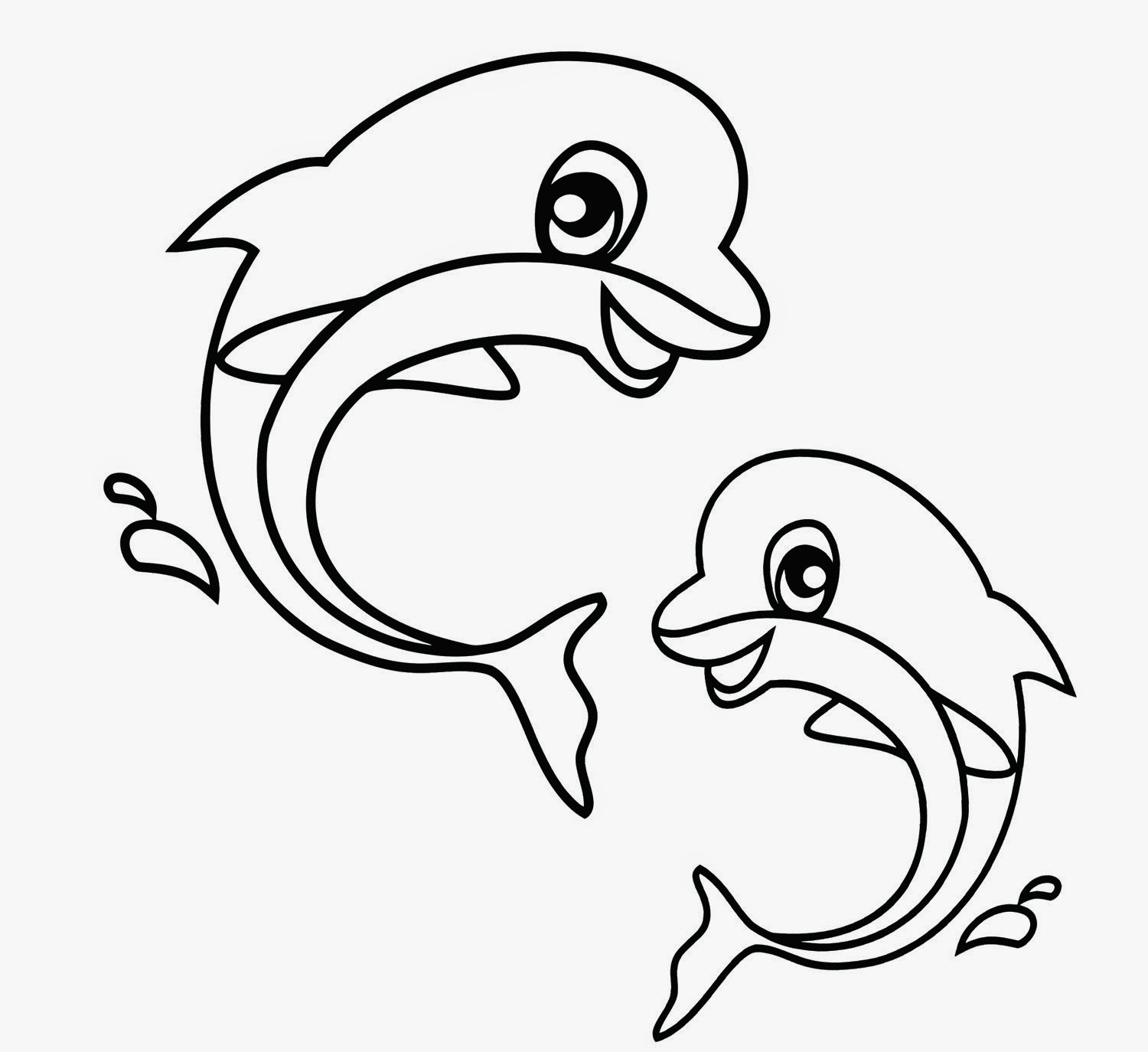 1500x1374 Dolphin Coloring Pages For Kids Gallery